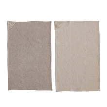 Load image into Gallery viewer, Woven Cotton Tea Towels w/ Crochet Corner