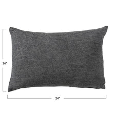 Load image into Gallery viewer, Stonewashed Linen Lumbar Pillow