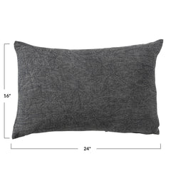 Stonewashed Linen Lumbar Pillow