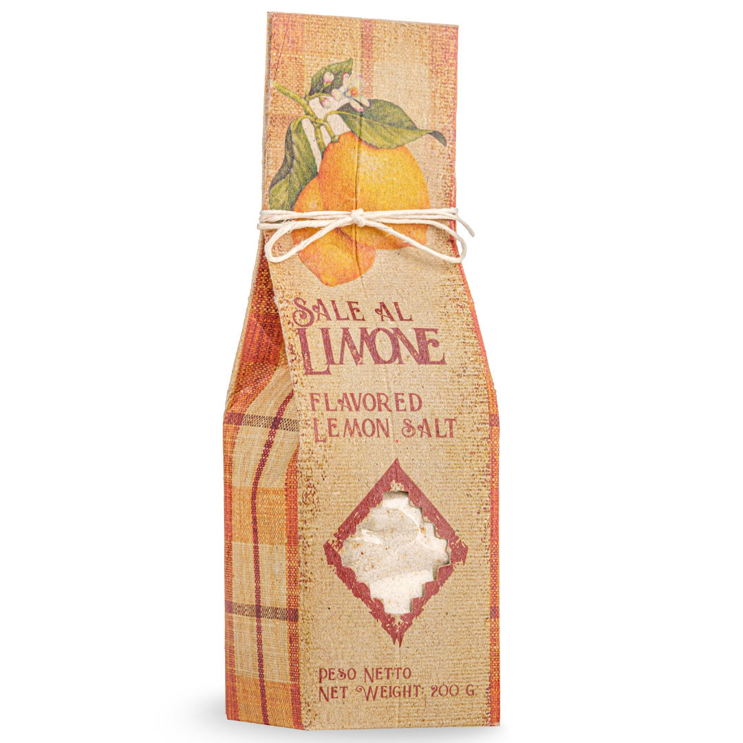 Artigiani dei Sapori, Sicilian Sea Salt with Lemon, 7 oz, All-Natural Unrefined Sea Salt Infused with Lemon, Lemon Flavored Sea Sal