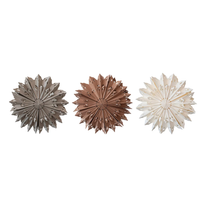 30" Recycled Paper Folding Snowflake Ornament w/ LED Light String, 3 Colors