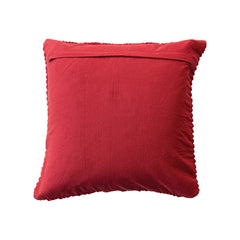 Square Hand-Woven Acrylic & Cotton Slub Cable Knit Pillow