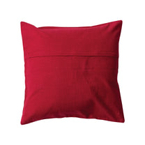 Square Cotton Slub Pillow w/ Embroidered Christmas Trees &amp; Beads