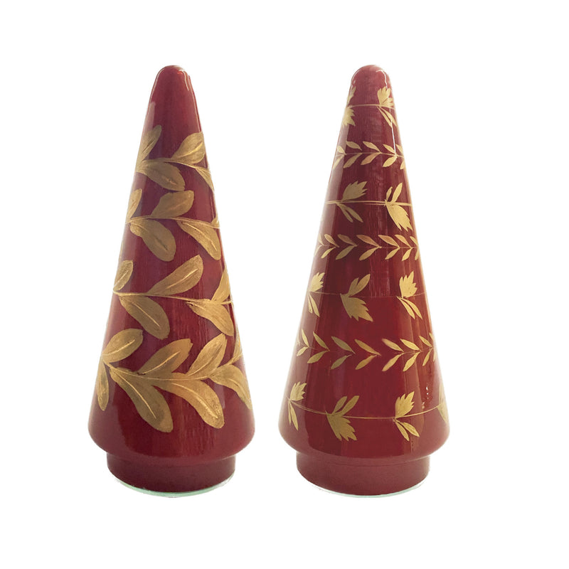 Hand-Painted Glass Cone Tree