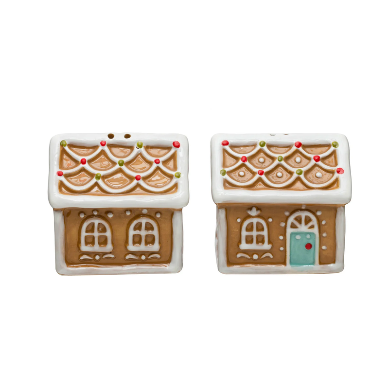 Ceramic Gingerbread House Salt & Pepper