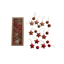 Handmade Wool Felt Ball/Star Ornaments