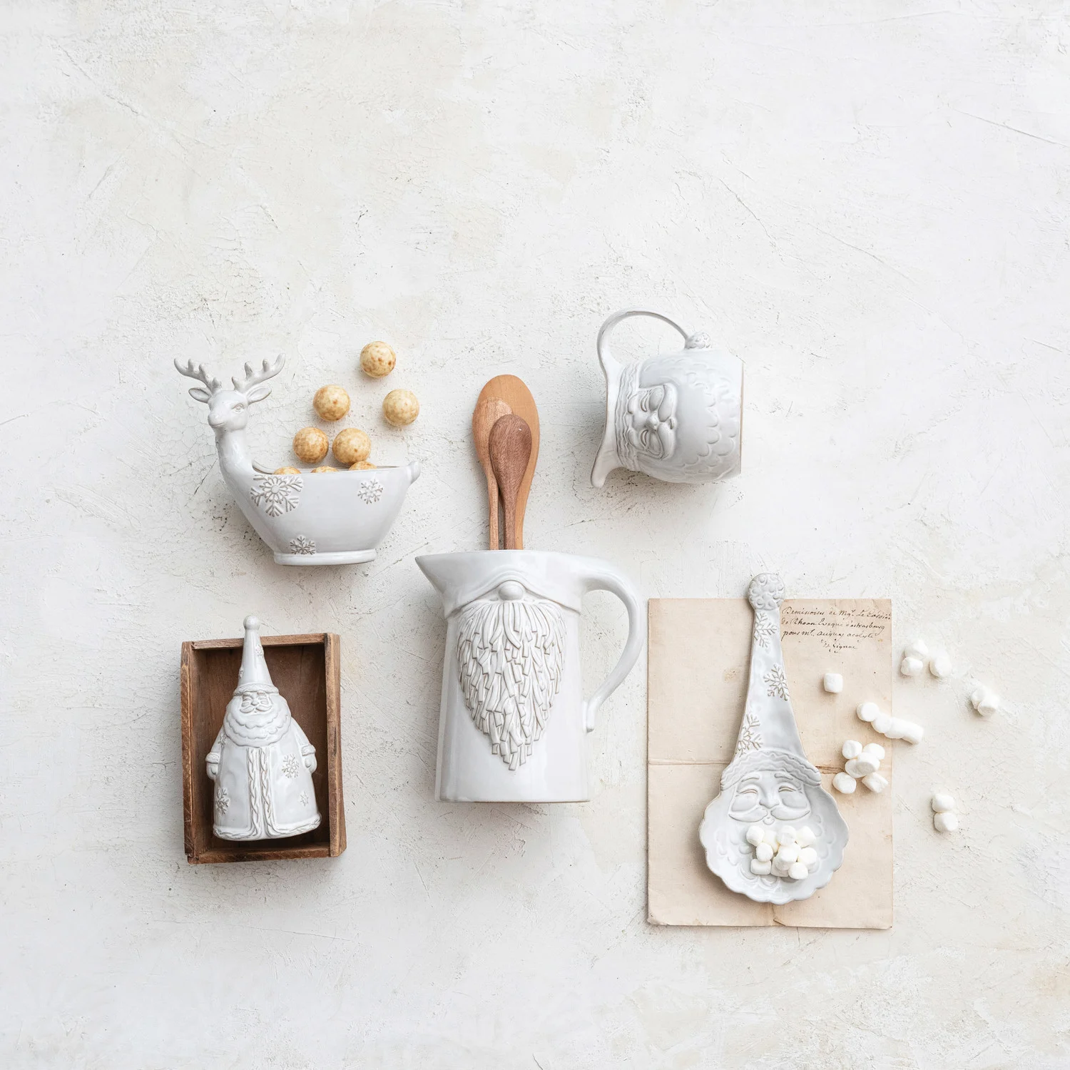 Stoneware Santa Shaped Creamer