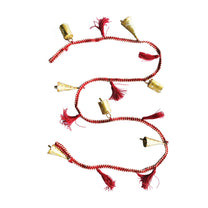 Metal Bell Garland with Painted Pattern &amp; Cotton Tassels