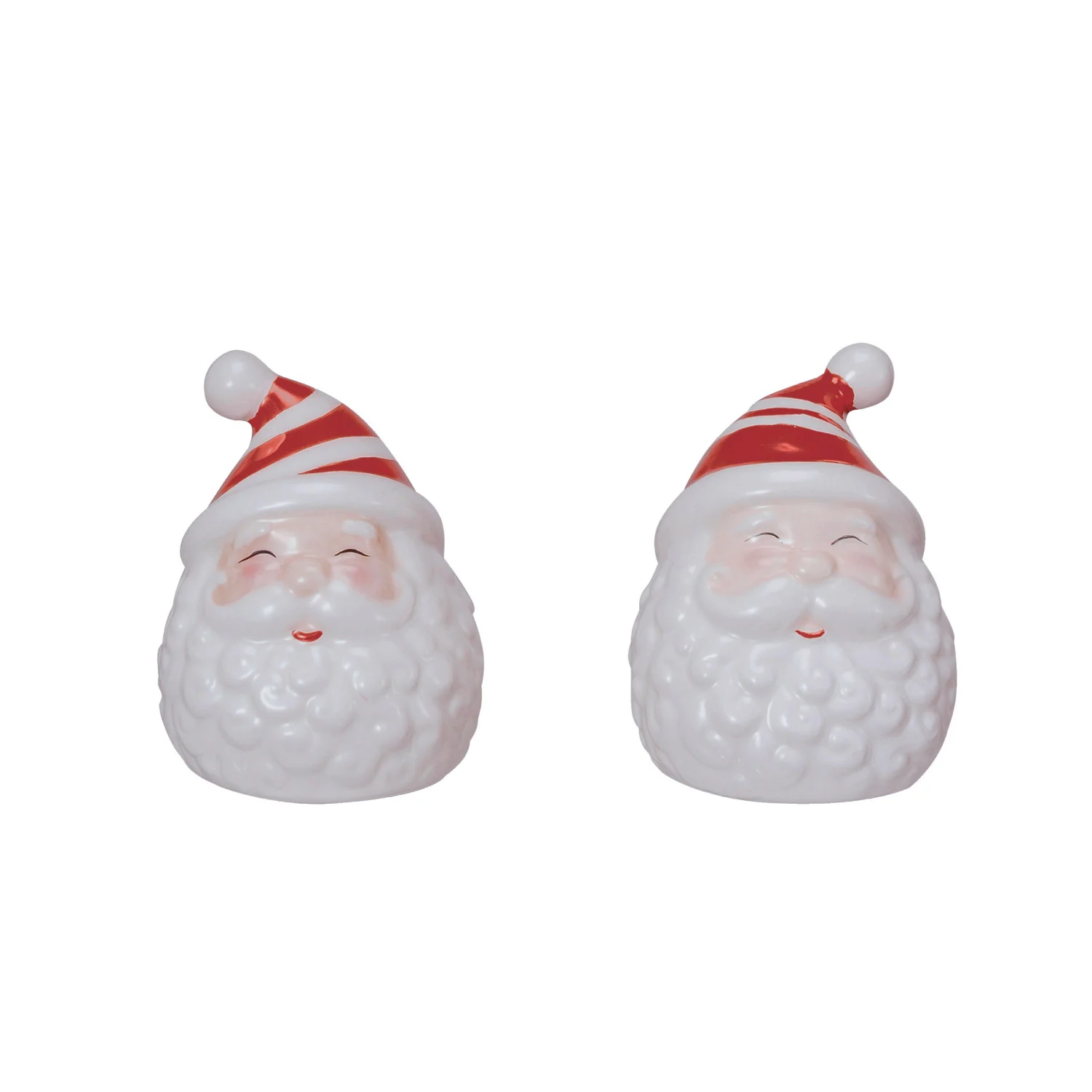 Hand-Painted Ceramic Santa Salt &amp; Pepper Shakers