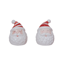 Hand-Painted Ceramic Santa Salt &amp; Pepper Shakers