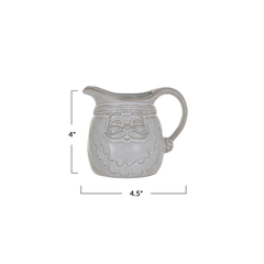 Stoneware Santa Shaped Creamer