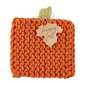 Pumpkin Knit Trivet