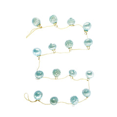 Embossed Mercury Glass Ornament Garland with Gold Cord