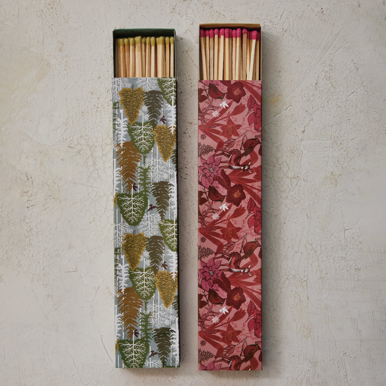 Safety Matches in Matchbox w/ Seasonal Pattern, 4 Styles