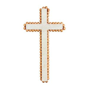 Gold Beaded Cross Sitter