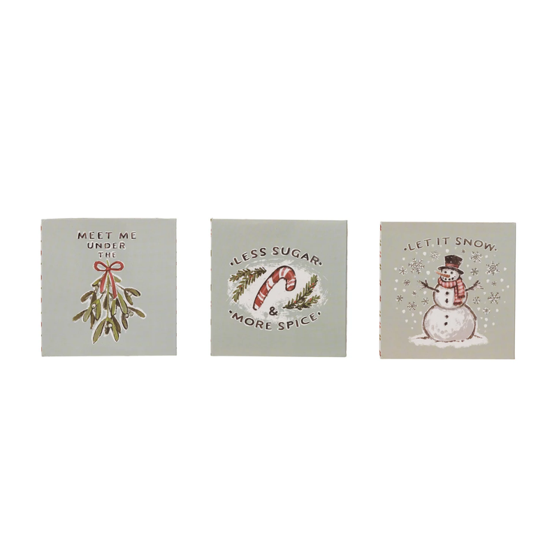 Safety Matches in Matchbox w/ Embossed Holiday Image & Saying, 3 Styles