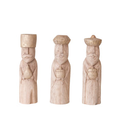 Hand-Carved Mango Wood Wise Men