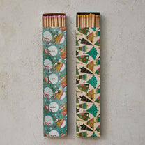 Safety Matches in Matchbox w/ Seasonal Pattern, 4 Styles