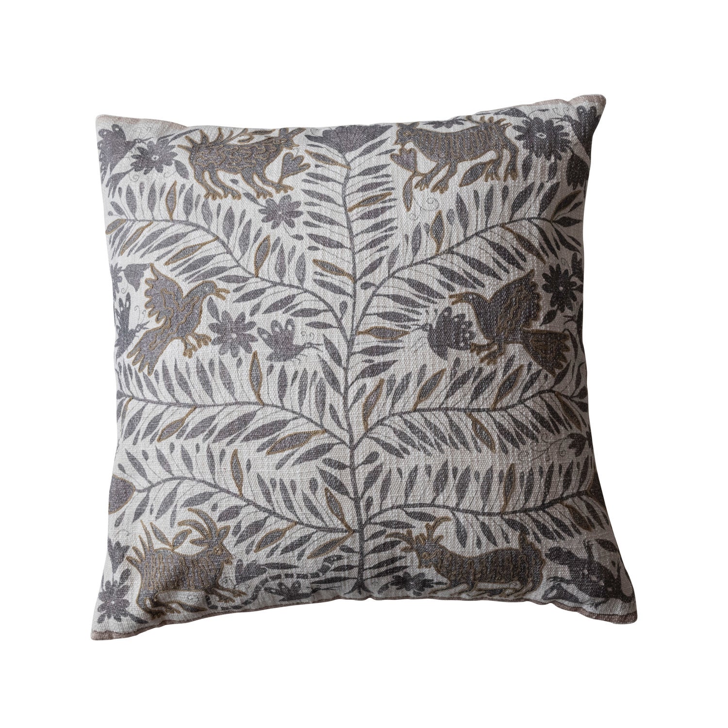 Otomi Pattern &amp; Chambray Back Pillow