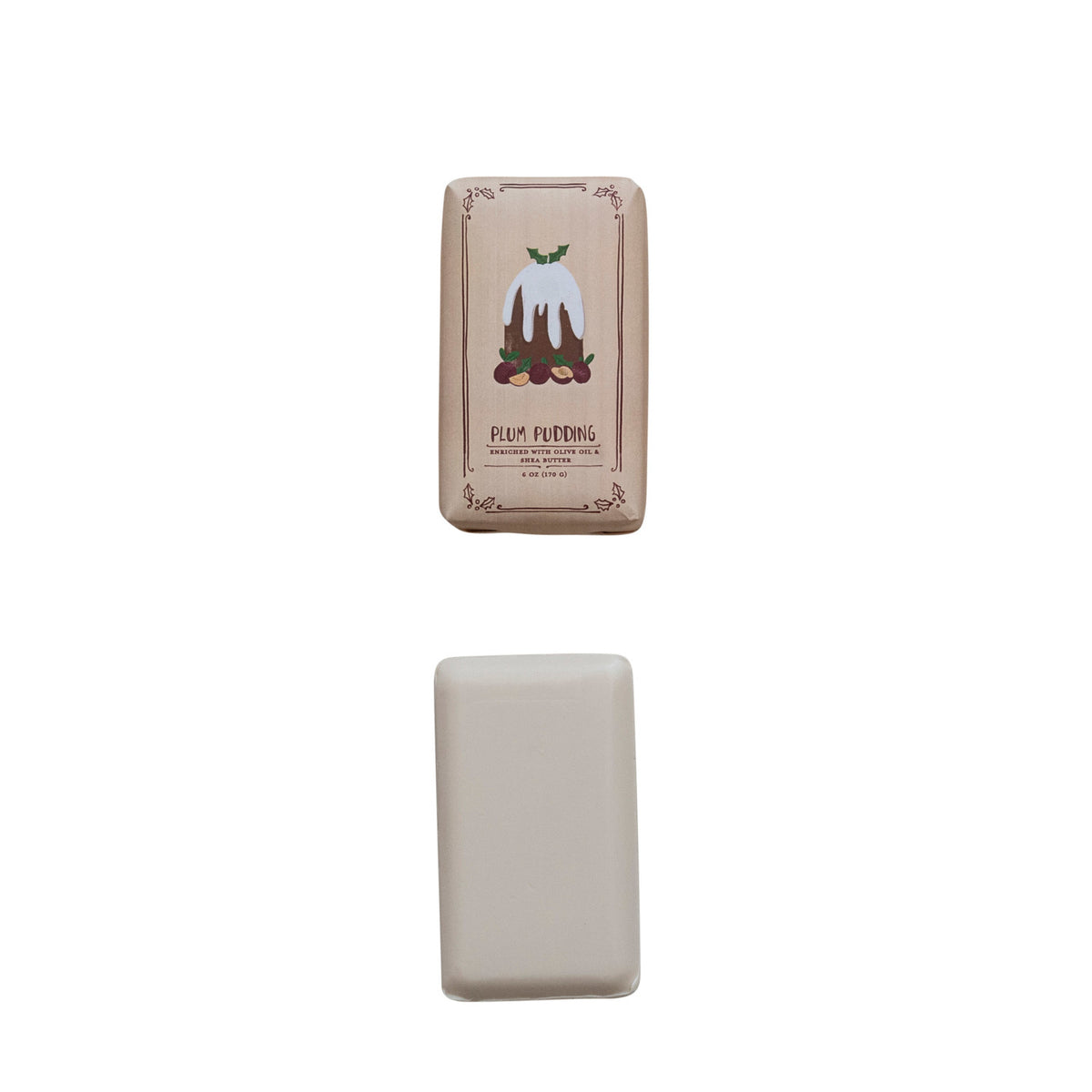 Candy Cane Scented Olive Oil &amp; Shea Butter Milled Bar Soap