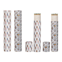 Safety Matches in Tube Matchbox w/ Holiday Pattern &amp; Gold Foil, 2 Styles