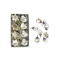 Mercury Glass Heart &amp; Star Ornaments