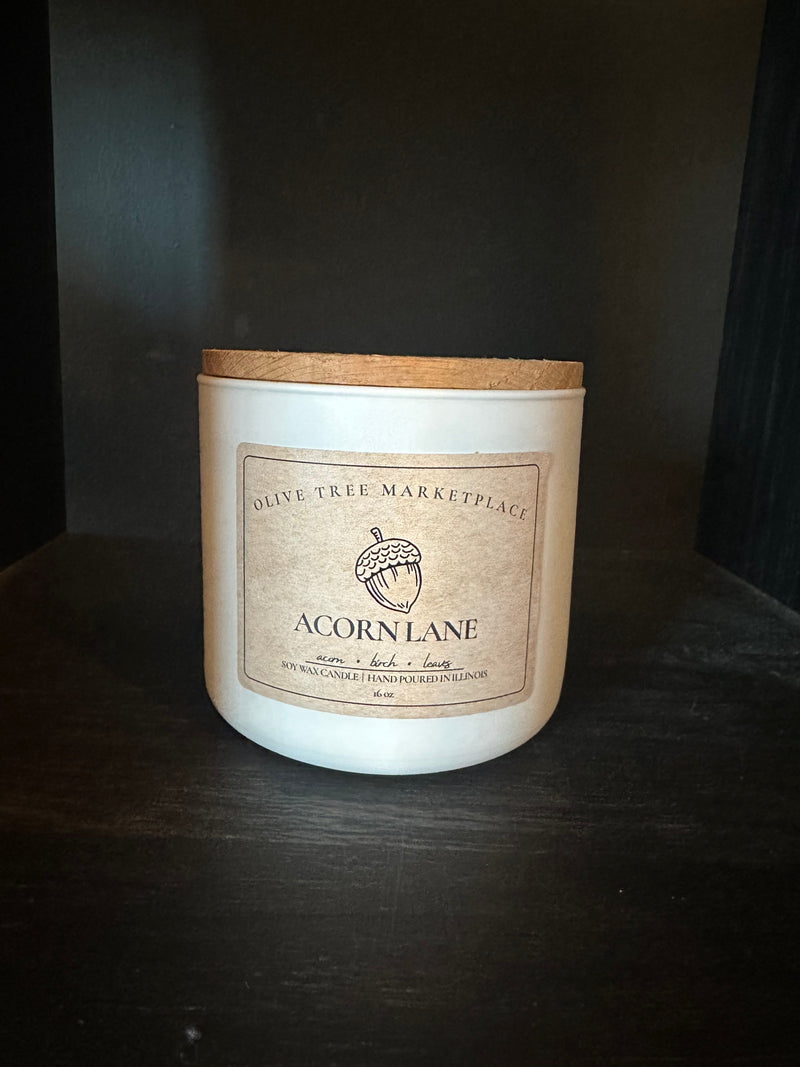 Olive Tree Marketplace Acorn Lane 16 oz soy candle