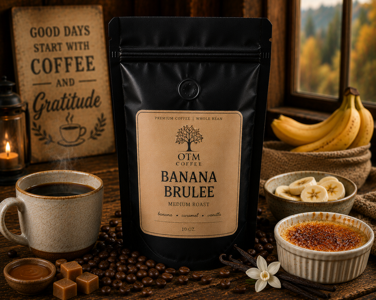 Olive Tree Marketplace Banana Brulee coffee lifestyle photo