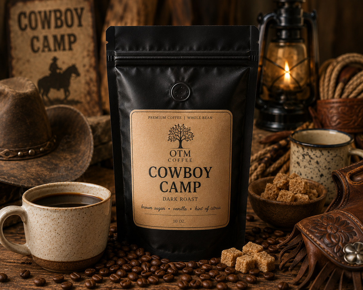 Olive Tree Marketplace Cowboy Camp Blend coffee lifestyle photo