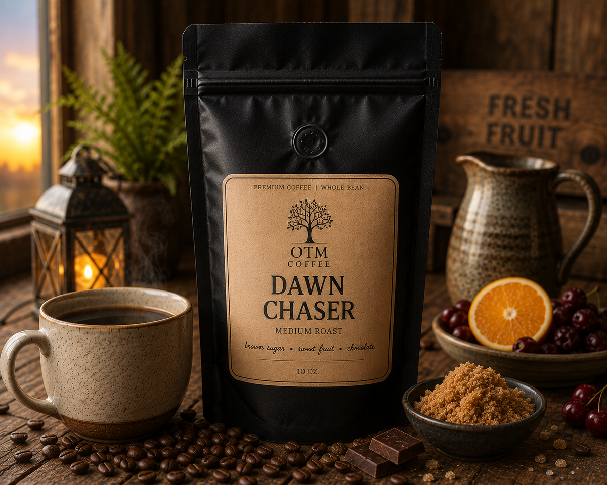 Olive Tree Marketplace Dawn Chaser Blend coffee lifestyle photo