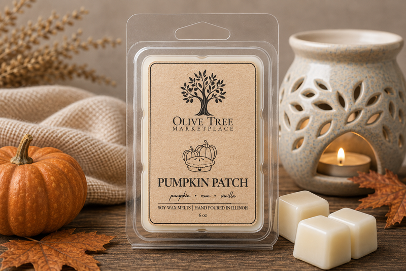 Olive Tree Marketplace Pumpkin Patch 6 oz soy wax melt hero