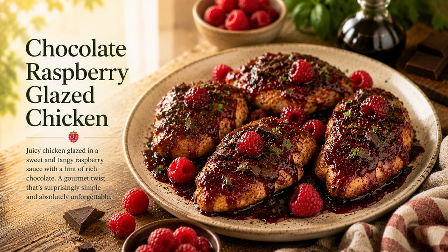 Chocolate Raspberry Glazed Chicken