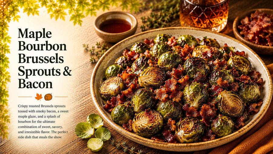 Maple Bourbon Brussels Sprouts & Bacon