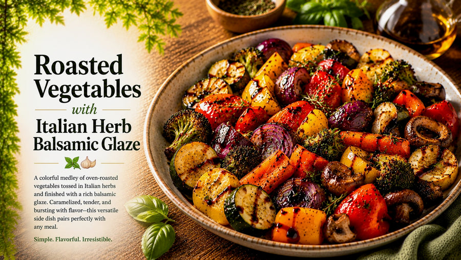 Roasted Vegetables with Italian Herb Balsamic Glaze