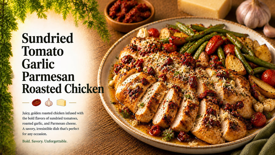 Sundried Tomato Garlic Parmesan Roasted Chicken