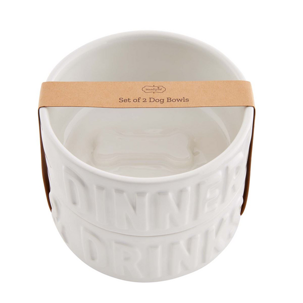 Dinner &amp; Drink Dog Bowl Set