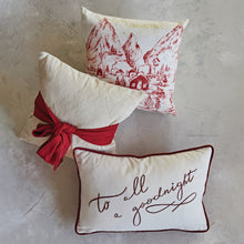 Load image into Gallery viewer, Hand-Woven Cotton Slub Pillow w/ Bow