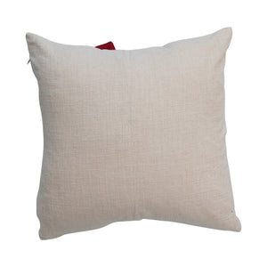 Hand-Woven Cotton Slub Pillow w/ Bow