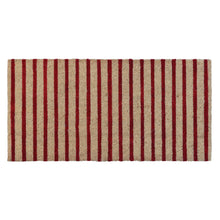 Load image into Gallery viewer, Natural Coir Doormat w/ Red Stripes