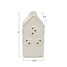 Load image into Gallery viewer, Stoneware House w/ LED Light &amp; Gold Electroplating