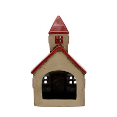 Hand-Painted Stoneware Church