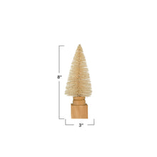 Load image into Gallery viewer, Sisal Bottle Brush Tree w/ Carved Wood Base