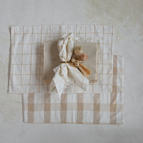 Woven Cotton Placemat w/ Metallic Gold Thread
