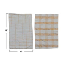 Woven Cotton Placemat w/ Metallic Gold Thread