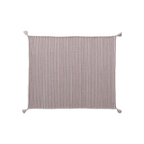 Cotton Slub Throw w/ Stripes &amp; Tassels