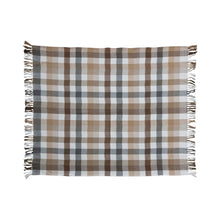 Load image into Gallery viewer, Brushed Cotton Flannel Throw w/ Fringe