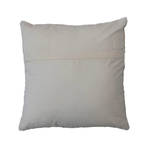 Cotton & Acrylic Pillow w/ Stripes & Gold Thread