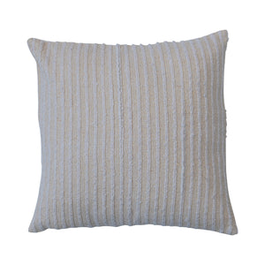 Cotton & Acrylic Pillow w/ Stripes & Gold Thread
