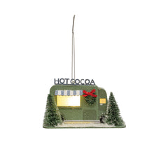 Load image into Gallery viewer, Hot Cocoa Truck in Winter Scene Ornament w/ LED Light
