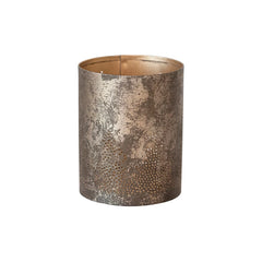 Metal Votive Holder w/ Tree Cut-Outs, Oxidized Gold Finish